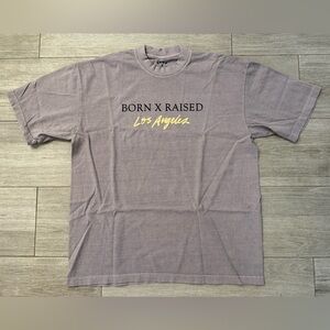 Men's BORN X RAISED Los Angeles Smith Tee T-Shirt Grey Size L Large NEW